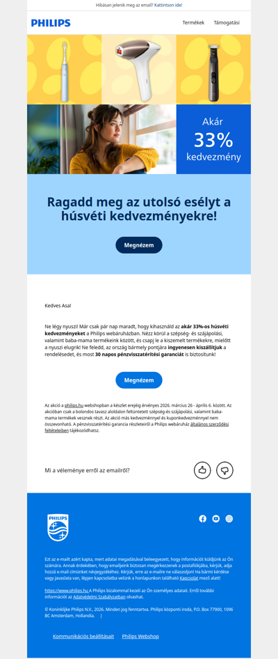 📢Utolsó esély a húsvéti ajánlatokra! Használd ki most az akár 33%-os kedvezményt!