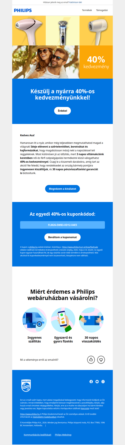 Készülj a nyárra 40%-os kedvezményünkkel!