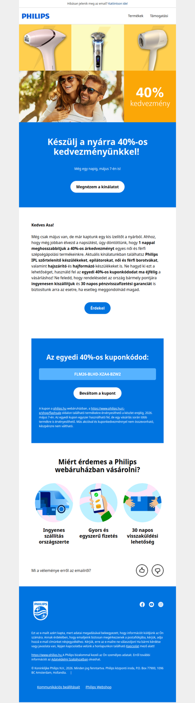 🌞 Készülj a nyárra 40%-os kedvezményünkkel!