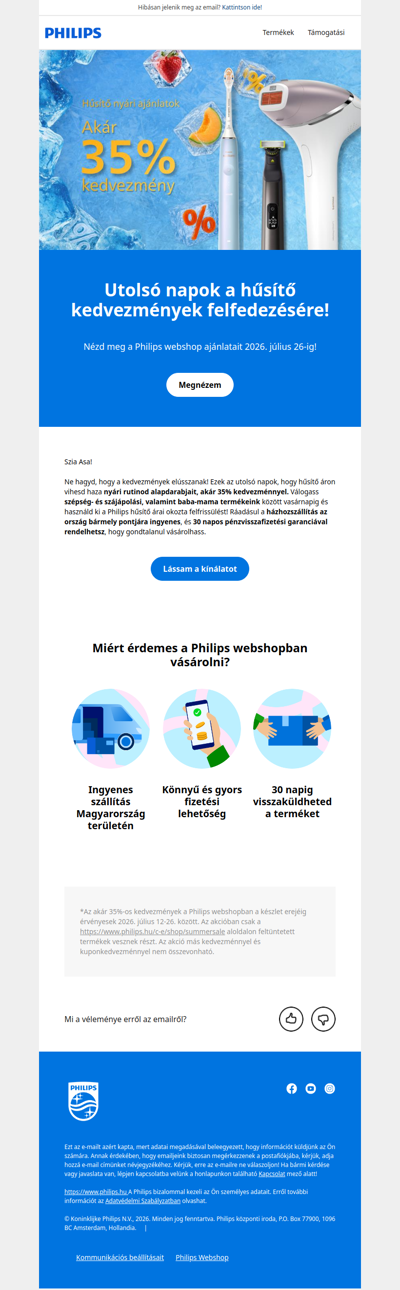 📢 Ne maradj le, nézz be a Philips webshopba most!
