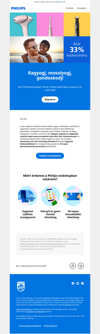 💙 Ne maradj le kedvenc nyári Philips termékeidről!