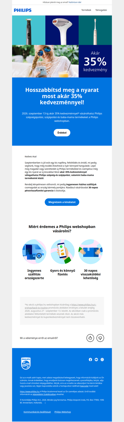 💙 Akár 35% kedvezmény, hogy a nyár tovább tartson!