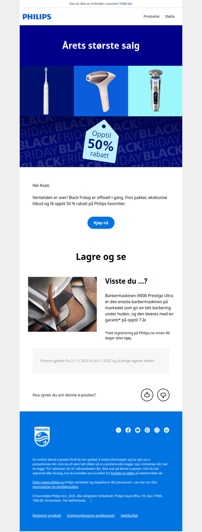 Black Friday er her: Opptil 50 % rabatt