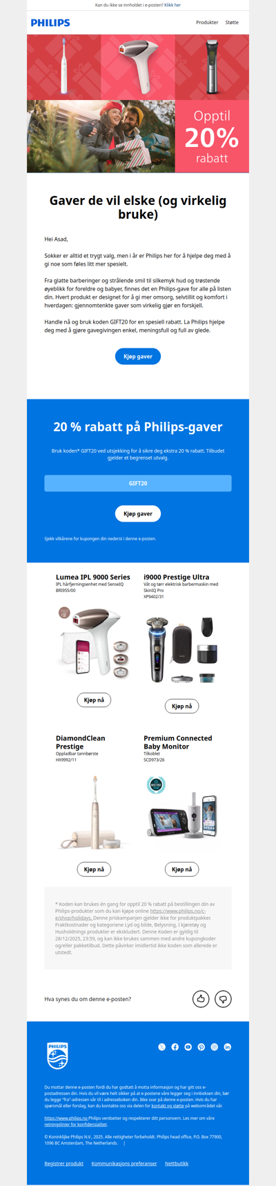 Sokker er fint. En gave fra Philips er enda bedre 🎁