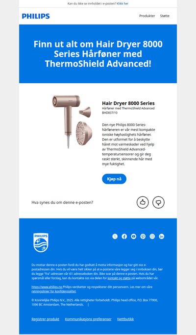 Finn ut alt om Hair Dryer 8000 Series Hårføner med ThermoShield Advanced