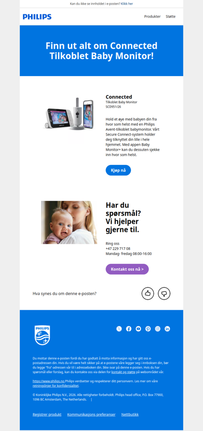 Finn ut alt om Connected Tilkoblet Baby Monitor