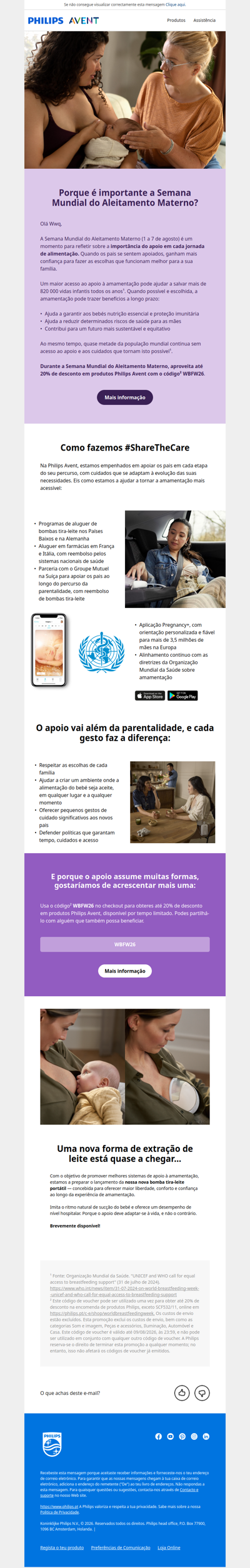 Semana Mundial do Aleitamento Materno: vamos partilhar o cuidado