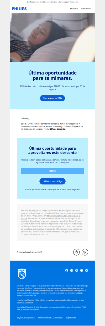 Faltam 3 dias: código B2R20