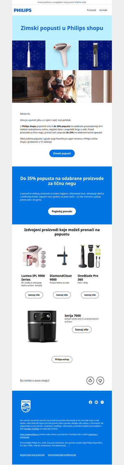 Zimski Philips popusti za bolji ulazak u 2026.!💙