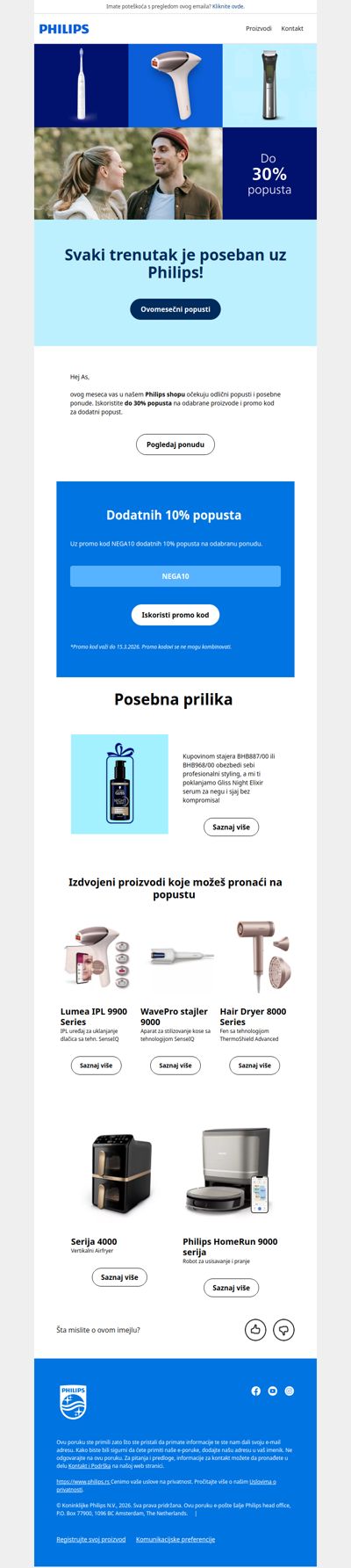 Do 30% popusta + posebne Philips ponude!💙