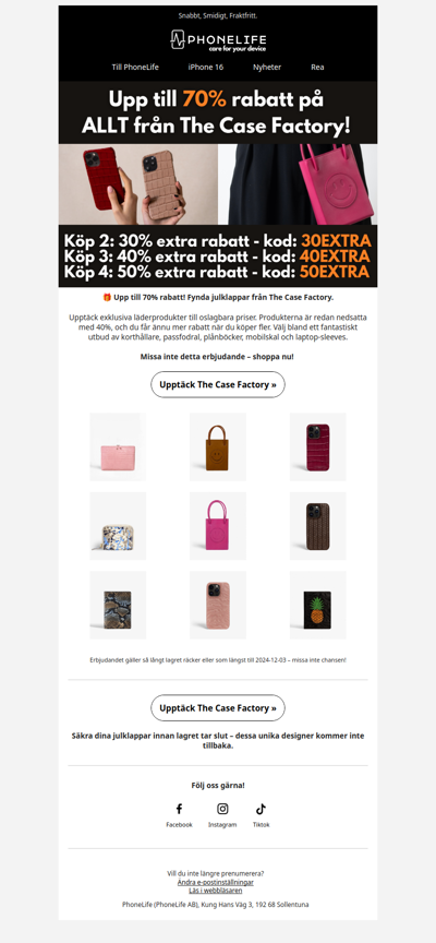 🎁 Upp till 70% rabatt! Fynda julklappar från The Case Factory.