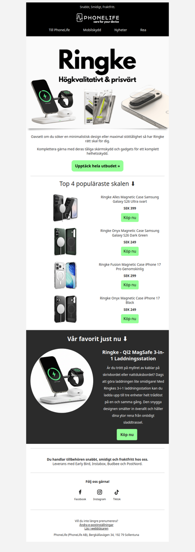 Missa inte våra smarta och snygga tillbehör från Ringke!