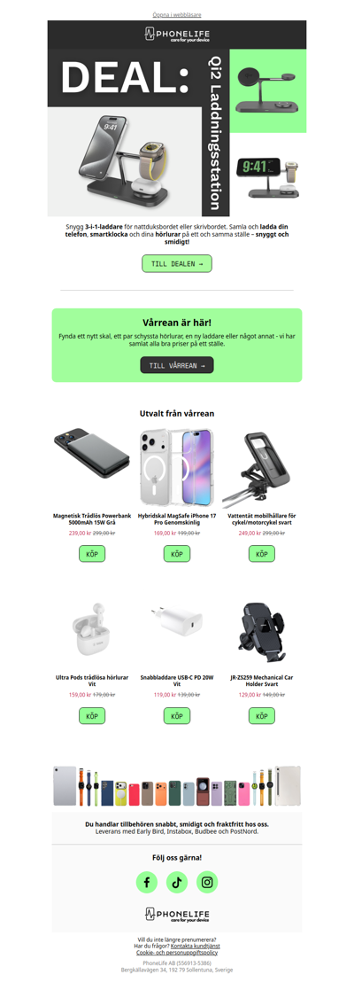 Slipp sladdkaoset med vårt 3-i-1 Qi2-laddningsstation 🔋