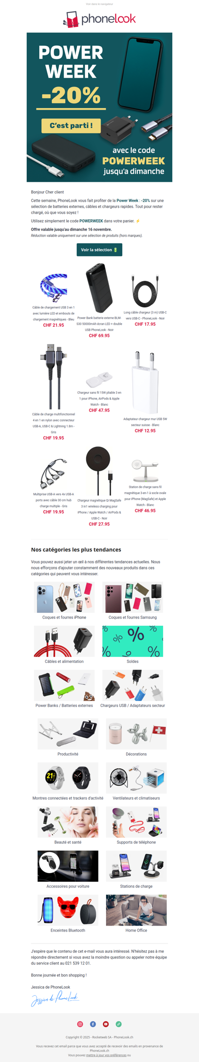 Jusqu’à dimanche : -20% avec le code POWERWEEK ⚡