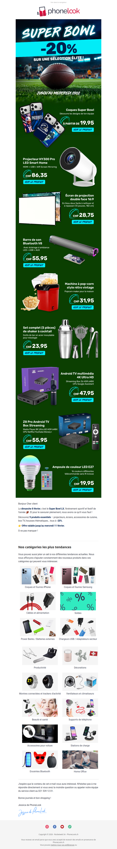 🏈 Vivez le Super Bowl avec -20%