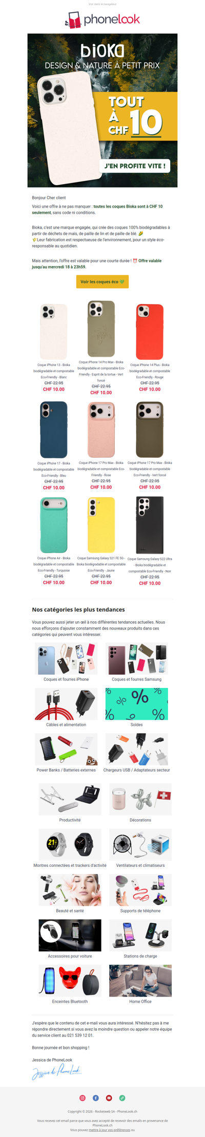 🌱 TOUT à 10 CHF ! Bioka, les coques éco à prix doux