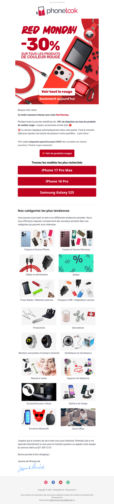 RED MONDAY est là ! 🔥 -30% sur le rouge