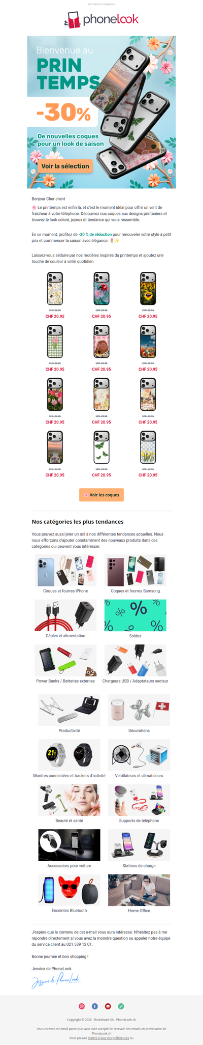 💐 Profitez de -30% sur nos coques printanières