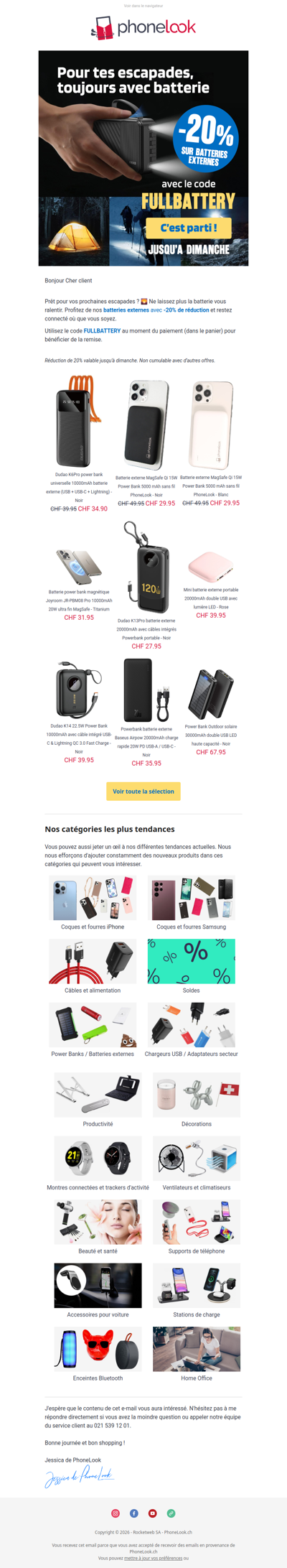 ⚡ Powerbanks à -20% jusqu'à dimanche