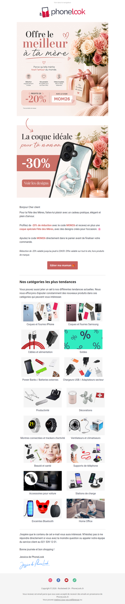 💐 Fête des Mères : -20% sur tout le site
