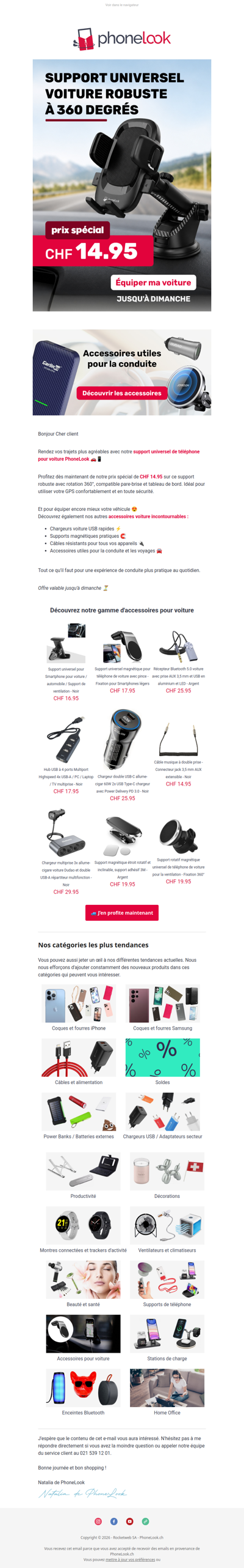 🚘 Votre support voiture à CHF 14.95 seulement