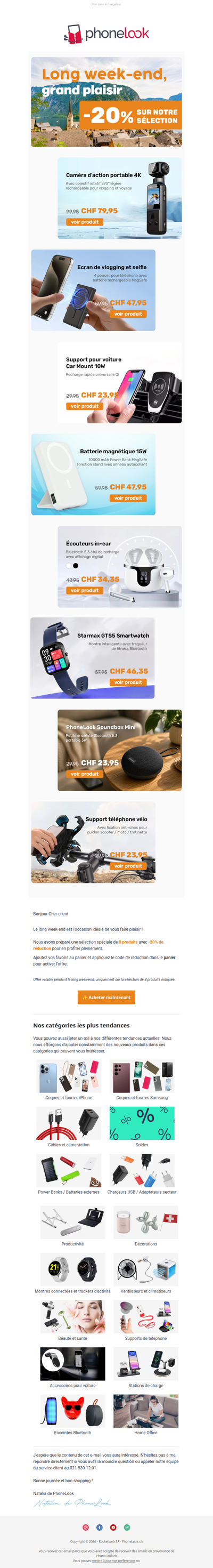 🌟 Profitez de -20% ce long week-end