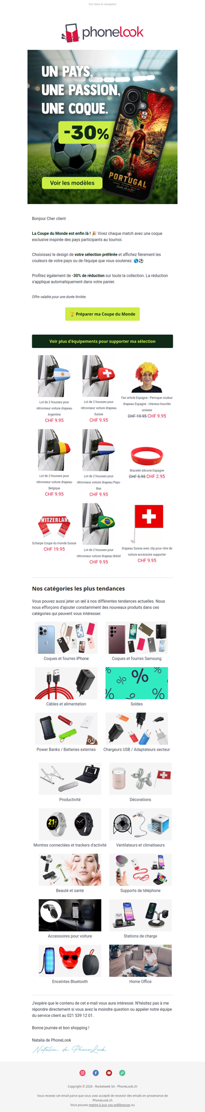 ⚽ Offre spéciale : -30% sur les coques Coupe du Monde