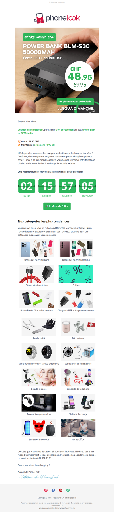 ⚡ -30% sur cette Power Bank ce week-end uniquement
