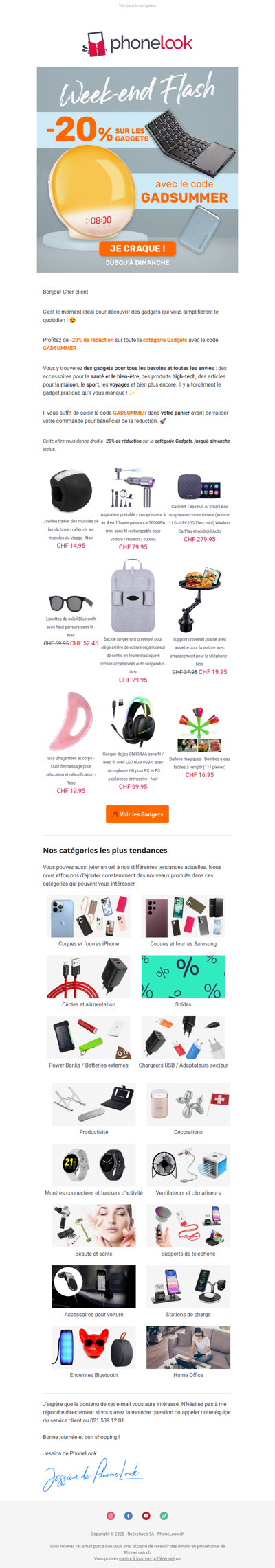 ⚡ Week-end Flash : -20% sur tous les Gadgets