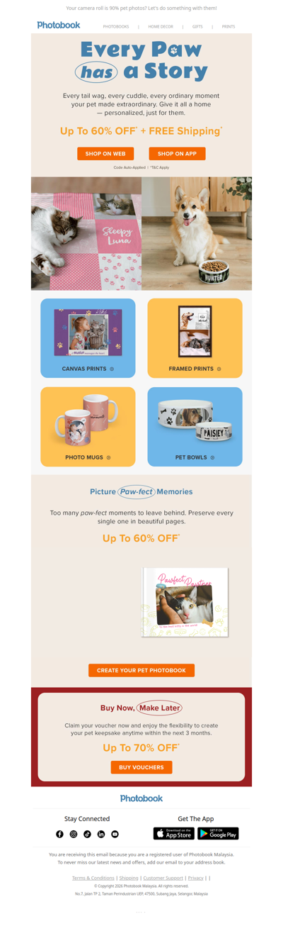 🐾 The Pets Campaign is LIVE! Up to 60% OFF!