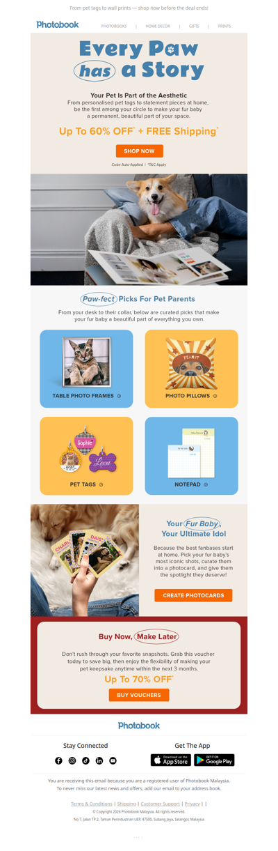 🐾 Shop personalised pet items — up to 60% OFF