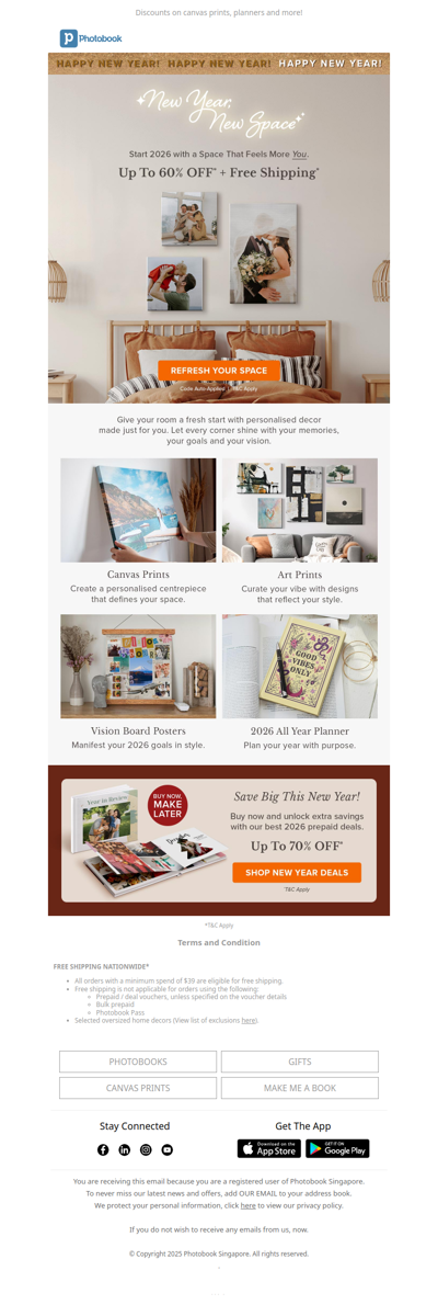 New Year, New Space Up To 60% OFF* ✨