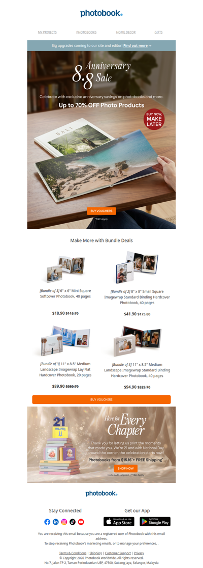 Celebrate 8.8 with Up to 70% OFF