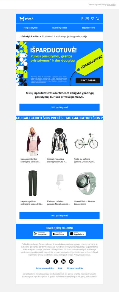 Ar atradai išparduotuvės pasiūlymus? 🔍