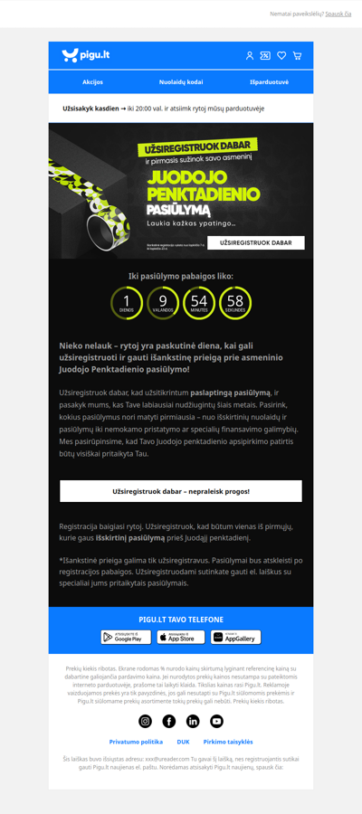 ⏰ Paskutinė galimybė užsiregistruoti! 🔥