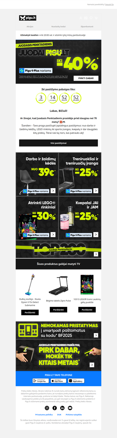 Bičiuli, Juodojo penktadienio savaitė prasideda!