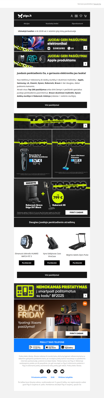 ⚡📱 Juodai geri pasiūlymai elektronikai!