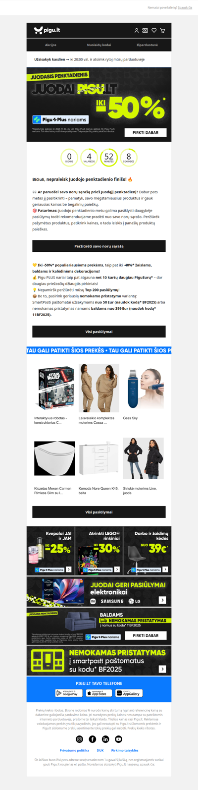 🚨 Bičiuli, nepraleisk Juodojo penktadienio finišo!