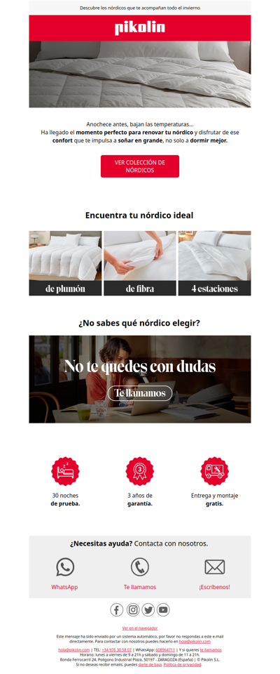 El frío llegó, ¿tu cama está lista? ❄️