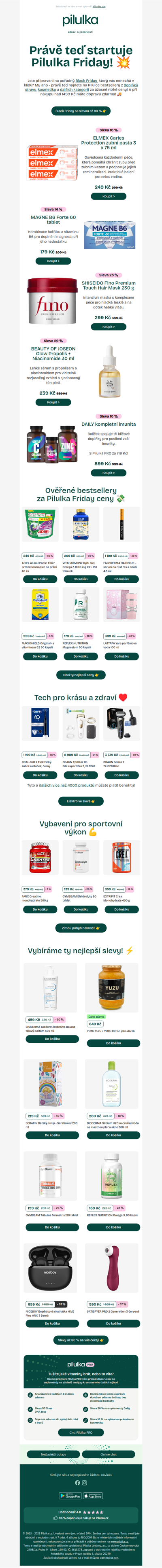 Startuje PILULKA FRIDAY! 🖤 Slevy až 80 % na Pilulce 🔥