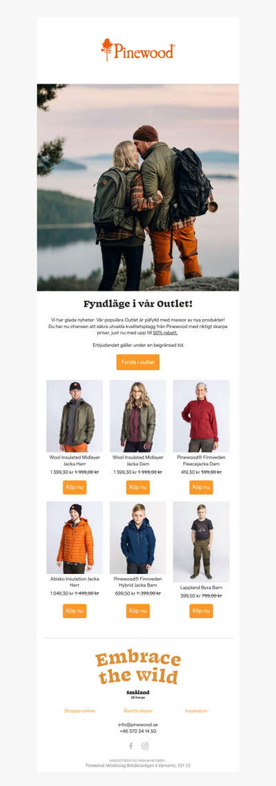 Påfylld outlet- upp till 50% rabatt 🎉