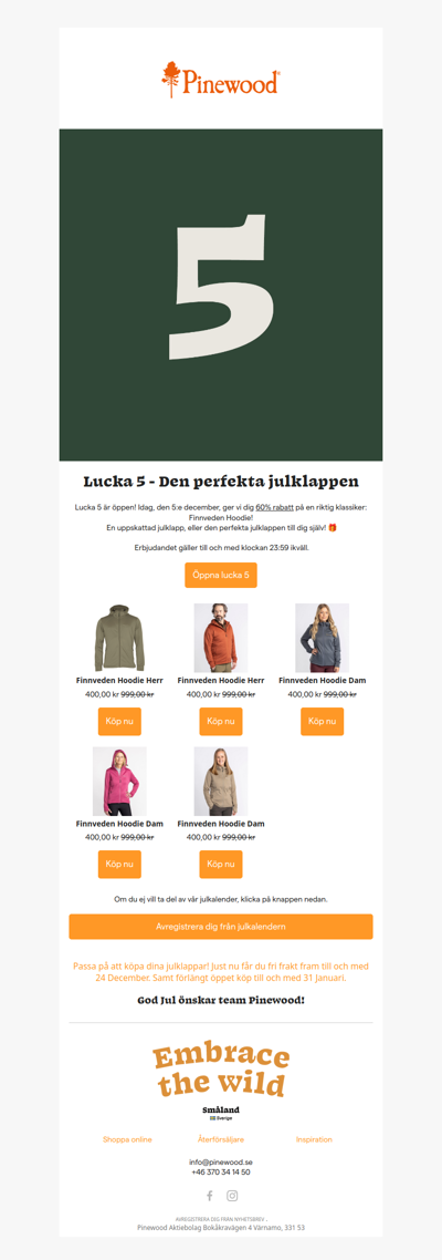 Öppna lucka 5! 🤶🏼