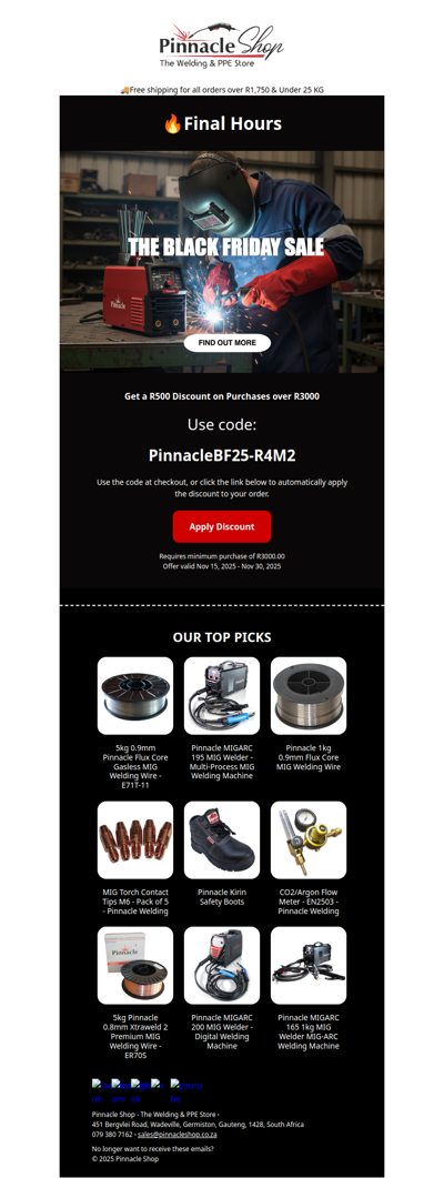 🔥Final Hours to Save — PinnacleShop Black Friday Ends Soon!