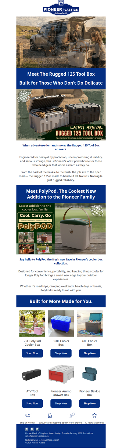 🔥 New Drop Alert: Rugged 125 Tool Box + PolyPod Cooler Pod ❄️🧰