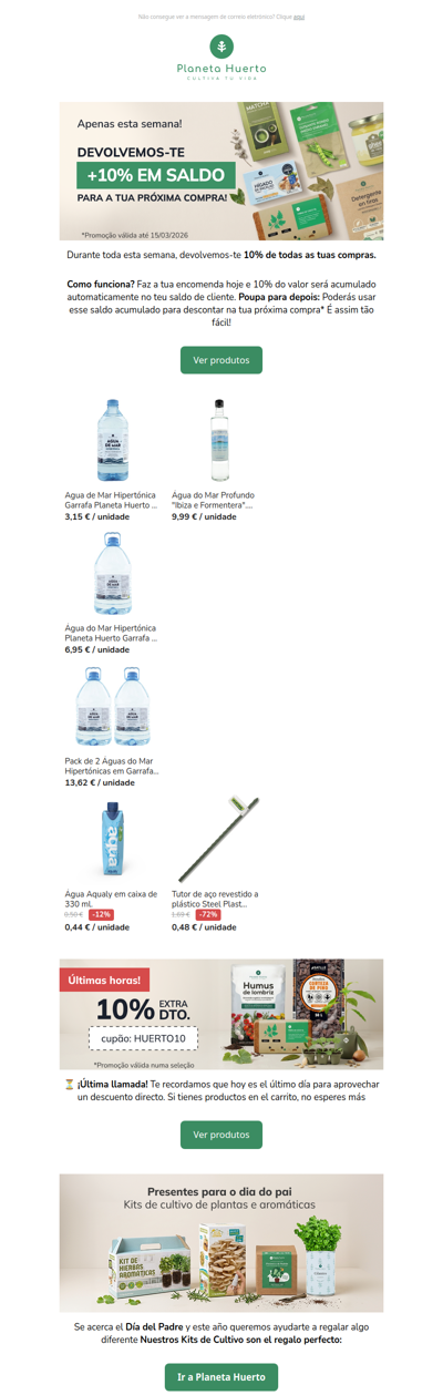 🎁 10% de cashback para ti!