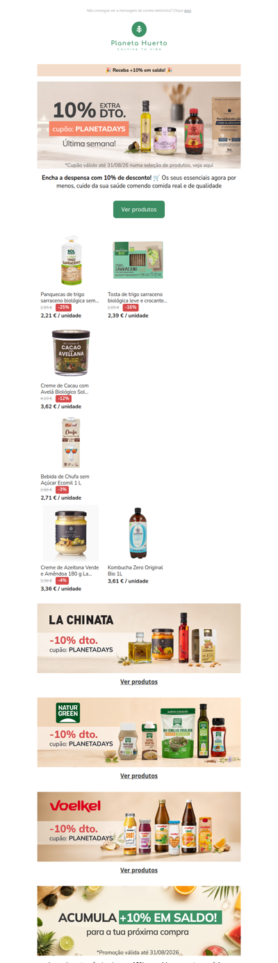 🌟 -10% de desconto em Alimentação e muito mais!