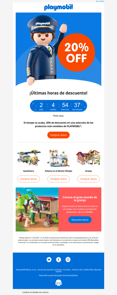 ⏳ Descubre los más vendidos de PLAYMOBIL