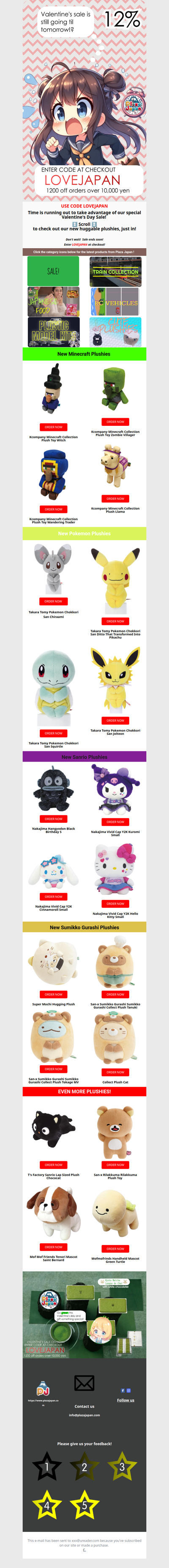 Plaza Japan SALE ENDS SOON!