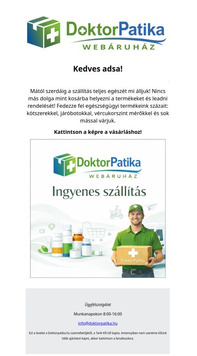 Megnyitottunk! Most mi álljuk a szállítást!🚚