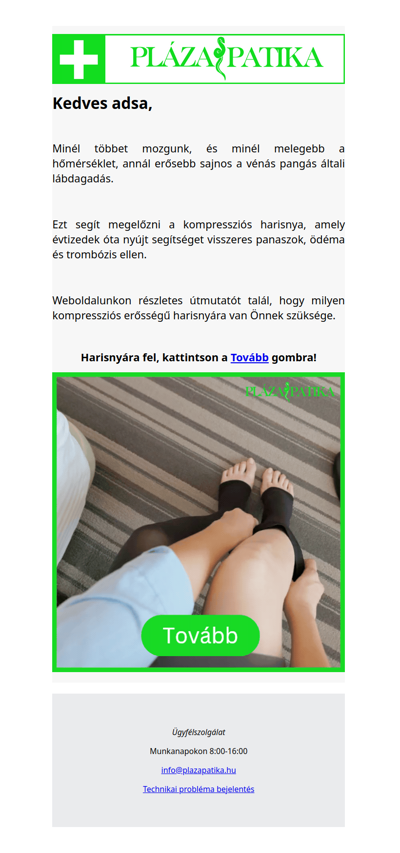 Új kompressziós harisnyák érkeztek, hogy könnyebb legyen a tavaszi mozgás